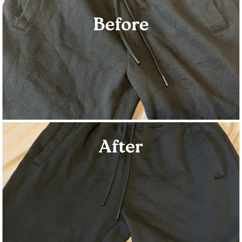 Fur Free Shaver removing lint balls from a knit jumper